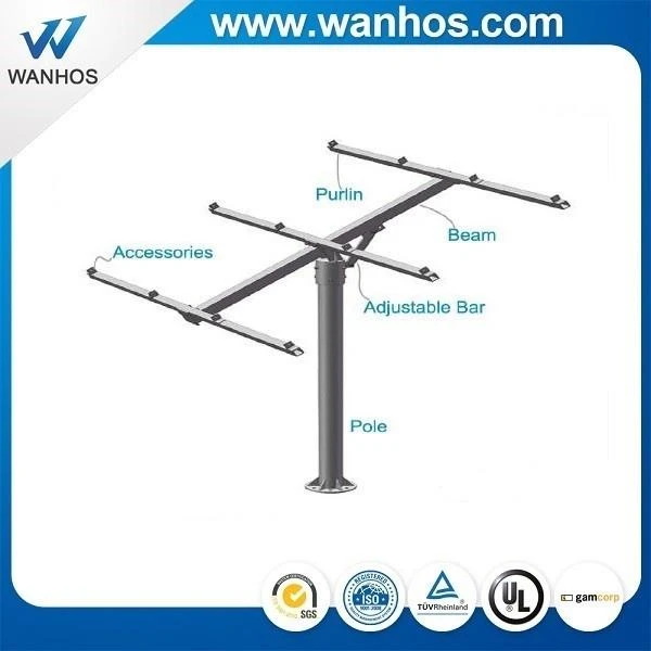 Pole Mounting System For Solar Ground Project